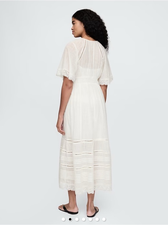GAP Lace Trim Midi Dress - Picture 3 of 8